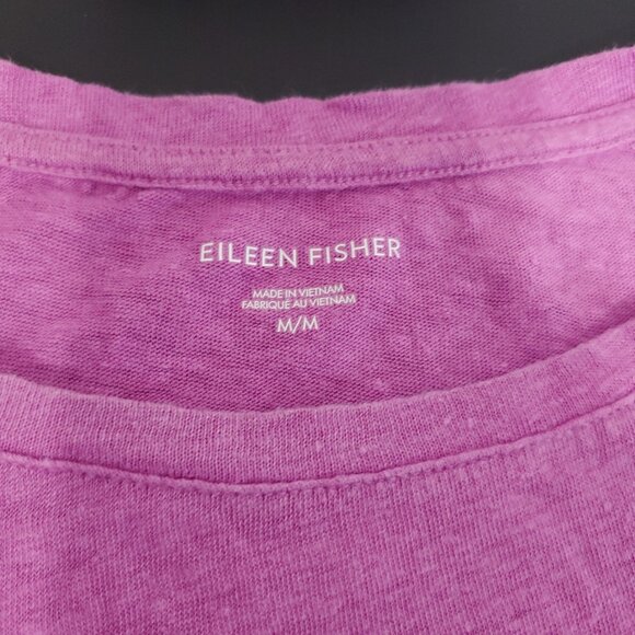 Eileen Fisher Short Sleeve Organic Linen T Shirt - Picture 5 of 6